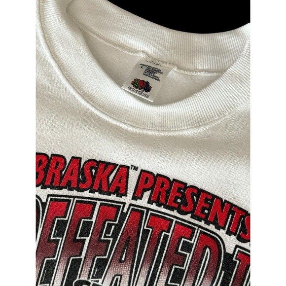Vintage 1994 1995 Nebraska Corn Huskers National Champions Fruit Of Loom Crew L - Picture 4 of 4